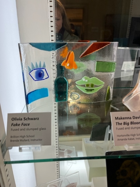 Fused glass art by Brillion High School Art students is currently on display at the Bergstrom Mahler Museum of Glass in Neenah, WI
