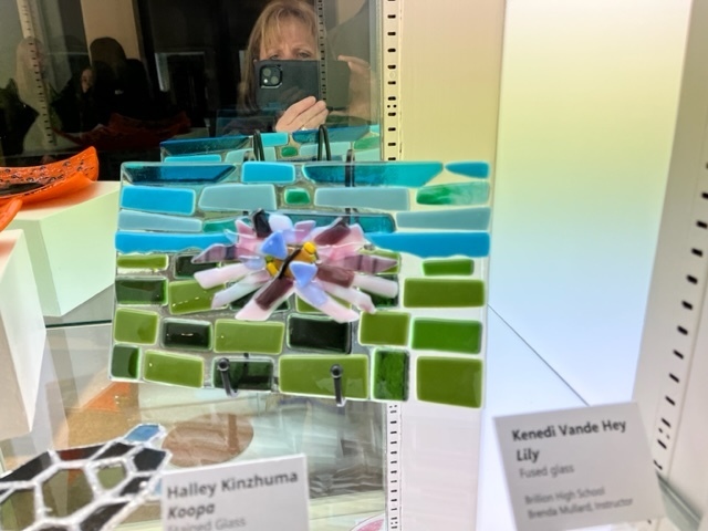 Fused glass art by Brillion High School Art students is currently on display at the Bergstrom Mahler Museum of Glass in Neenah, WI 