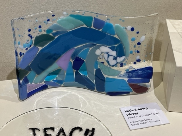Fused glass art by Brillion High School Art students is currently on display at the Bergstrom Mahler Museum of Glass in Neenah, WI 