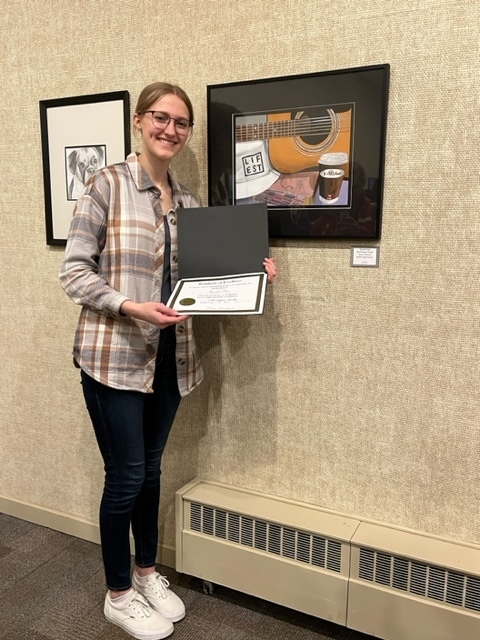 Some Brillion High School Art Students are participating in the Eastern Wisconsin Conference Art Show this week at the Rahr West Art Museum. The exhibit will be open  April 23 - 30th, 2023.
