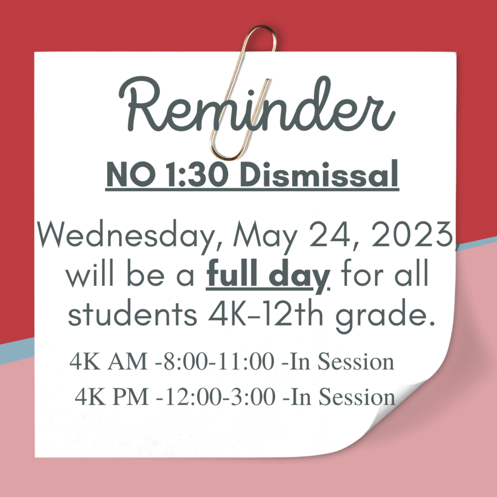 No 1:30 Dismissal